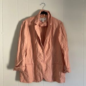 Forever 21 Peach Linen Blazer Medium